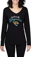 Concepts Sport Women's Jacksonville Jaguars Marathon Black Long Sleeve T-Shirt