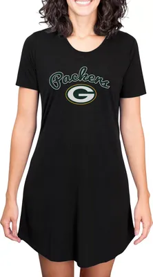 Concepts Sport Women's Green Bay Packers Black Nightshirt