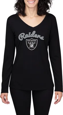 Concepts Sport Women's Las Vegas Raiders Marathon Black Long Sleeve T-Shirt