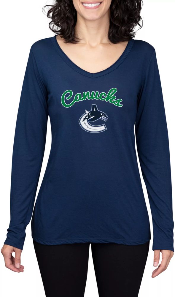 Concepts Sport Women's Vancouver Cancucks Marathon  Knit Long Sleeve T-Shirt