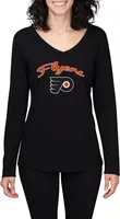 Concepts Sport Women's Philadelphia Flyers Marathon  Knit Long Sleeve T-Shirt