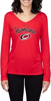 Concepts Sport Women's Carolina Hurricanes Marathon  Knit Long Sleeve T-Shirt