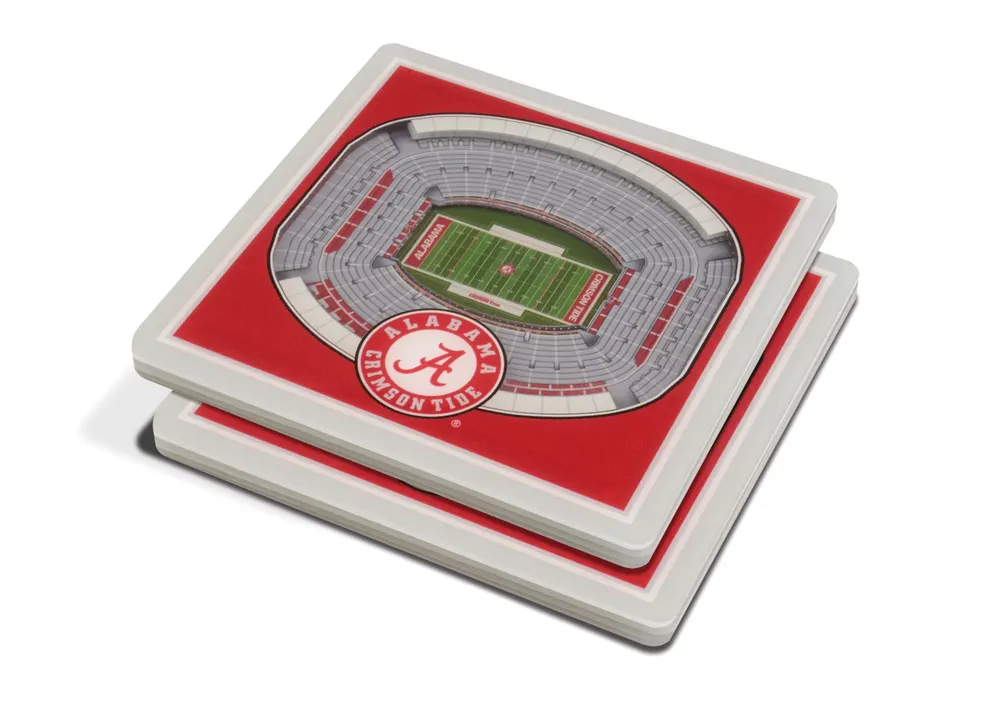 You the Fan Alabama Crimson Tide 3D Stadium Views Coaster Set