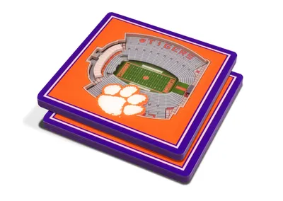 You the Fan Clemson Tigers 3D Stadium Views Coaster Set