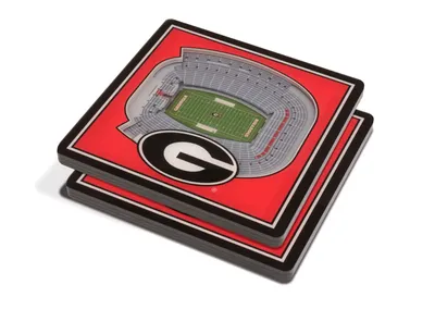 You the Fan Georgia Bulldogs 3D Stadium Views Coaster Set