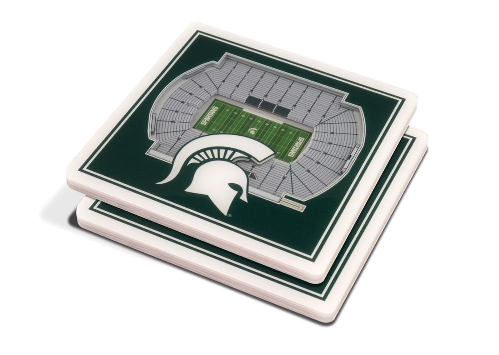 You the Fan Michigan State Spartans 3D Stadium Views Coaster Set