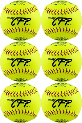 Dudley 12” USA/NFHS CFP Cork Fastpitch Softballs - 6 Pack