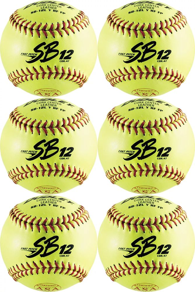 Dudley 12” USA/NFHS SB12 Fastpitch Softballs - 6 Pack