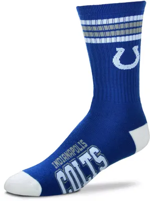 For Bare Feet Indianapolis Colts Four Stripe Deuce Socks