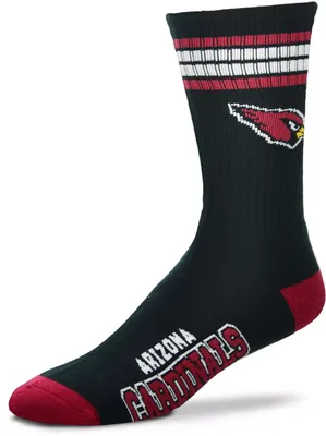 For Bare Feet Arizona Cardinals 4-Stripe Deuce Socks