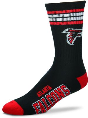 For Bare Feet Atlanta Falcons Four Stripe Deuce Socks