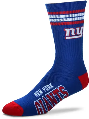 For Bare Feet New York Giants Four Stripe Deuce Socks