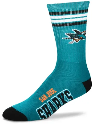 For Bare Feet San Jose Sharks Four Stripe Deuce Socks
