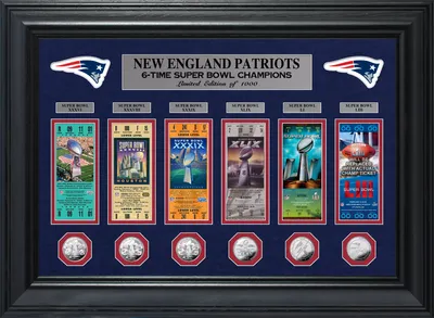 Highland Mint Super Bowl LIII 6X Champions New England Patriots Deluxe Coin and Ticket Collection