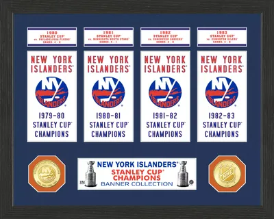 Highland Mint New York Islanders Stanley Cup Banner Collection Photo Mint