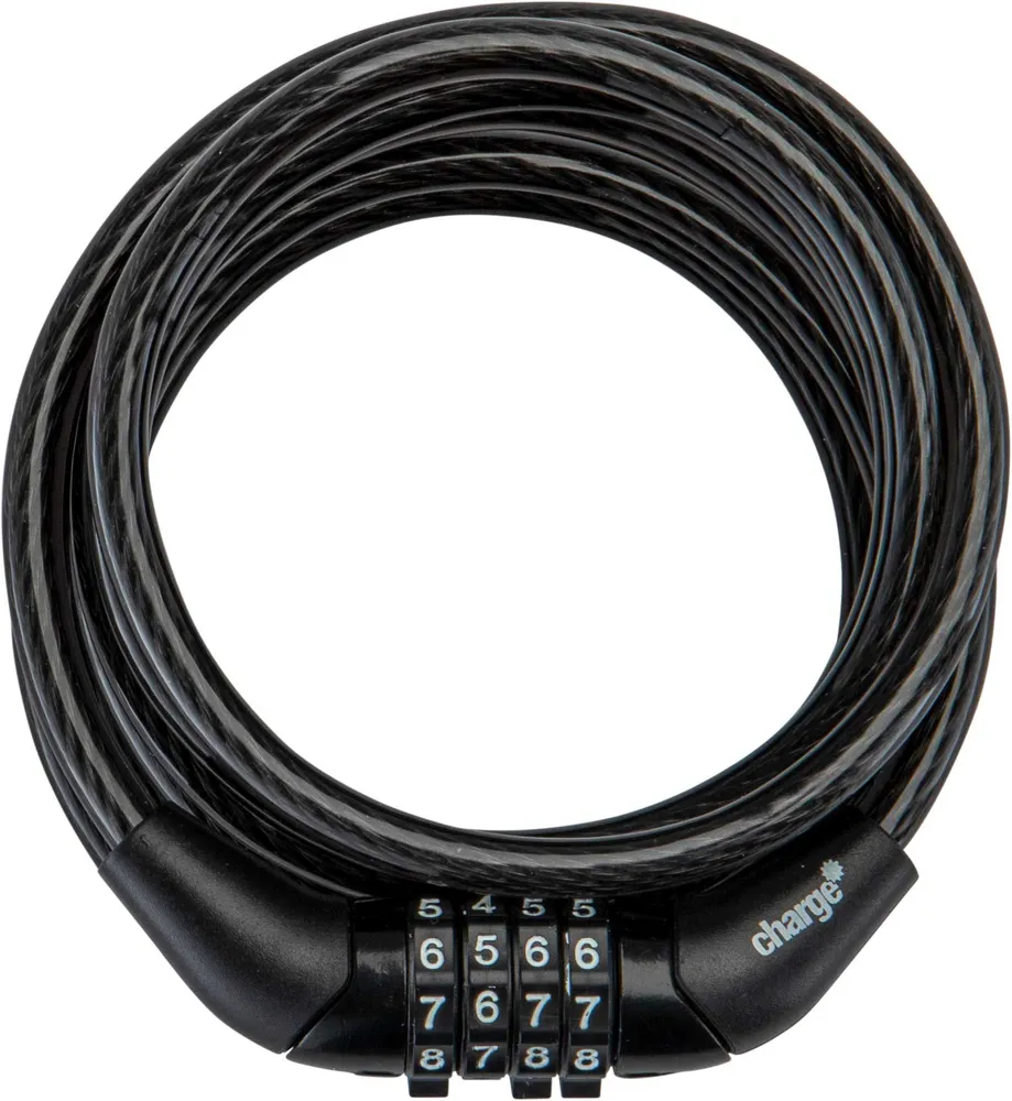 Charge 6' x 6mm Number Combination Cable Lock