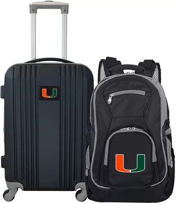 Mojo Miami Hurricanes Two Piece Luggage Set