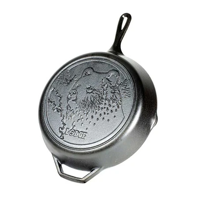 Lodge Wildlife Series 12" Cast Iron Bear Skillet