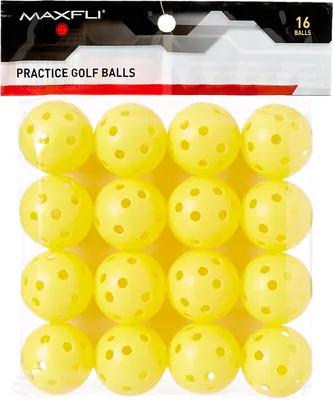 Maxfli Plastic Practice Balls - 16-Pack