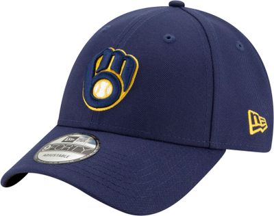 New Era Men's Milwaukee Brewers Navy 9Forty League Adjustable Hat