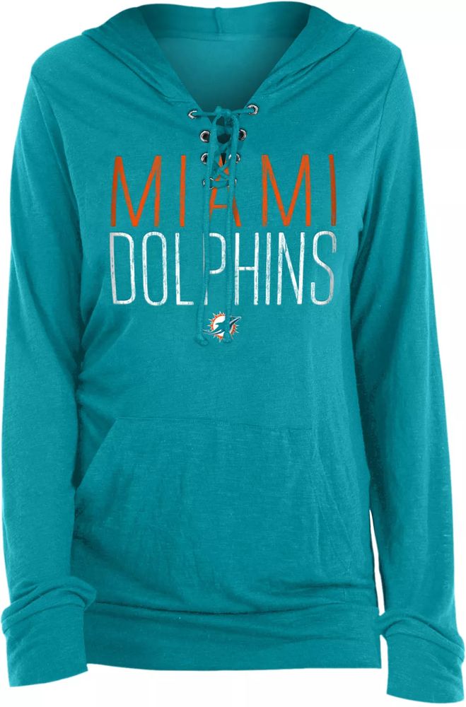 Women's New Era Black Miami Dolphins Tie-Dye Long Sleeve T-Shirt