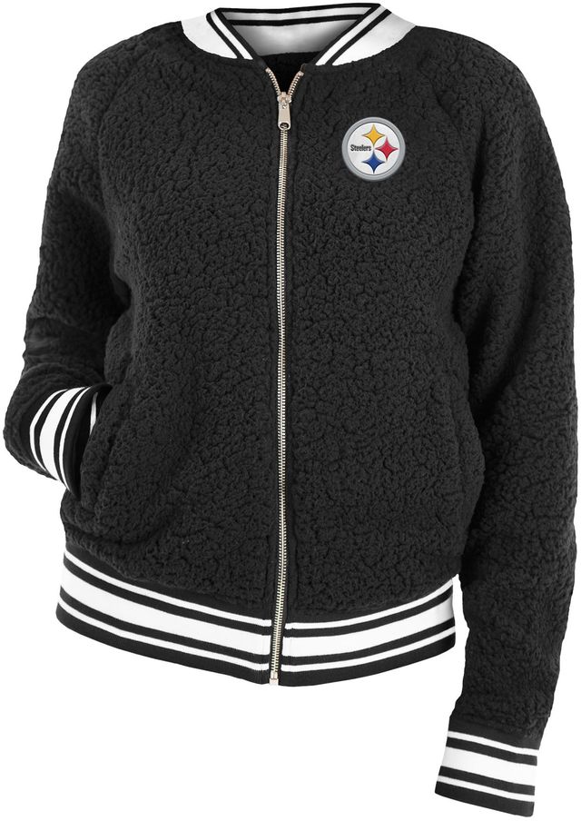 Antigua Women's Atlanta Falcons Revolve Black Full-Zip Jacket