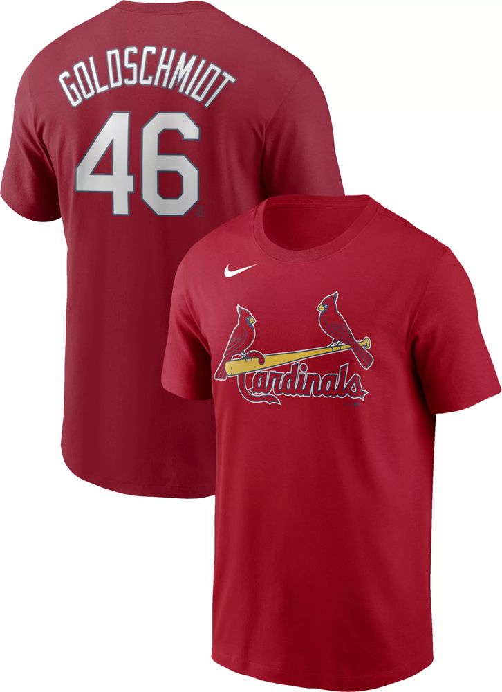 Men's St. Louis Cardinals Paul Goldschmidt Nike Light Blue Name & Number T- Shirt