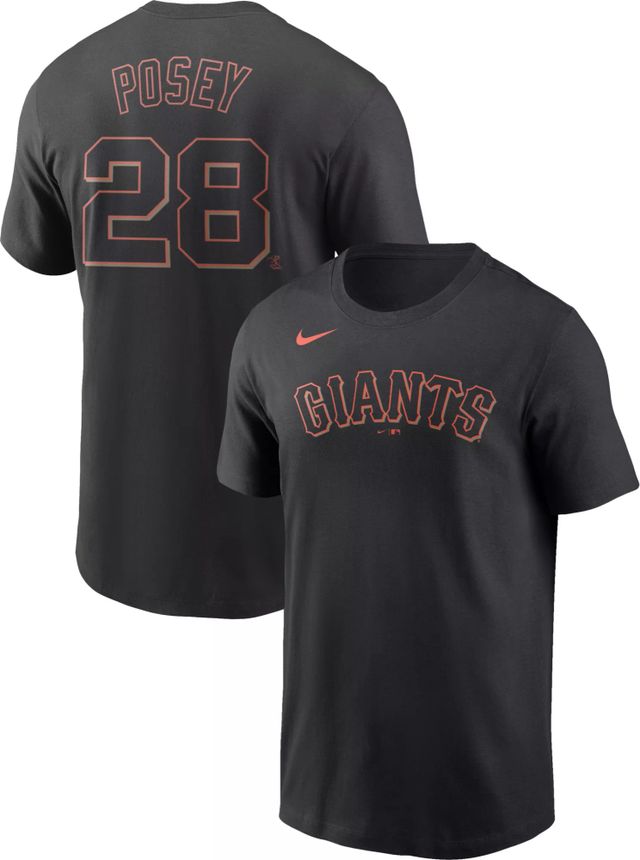 Dick's Sporting Goods Nike Men's San Francisco Giants Buster Posey #28  Black T-Shirt