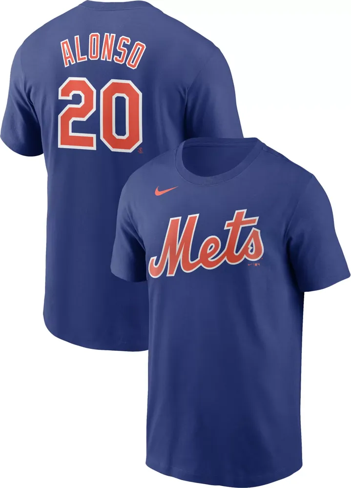 Nike Men's New York Mets Pete Alonso #20 Blue T-Shirt