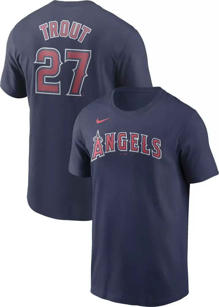 Nike Men's Los Angeles Angels Mike Trout #27 Navy T-Shirt