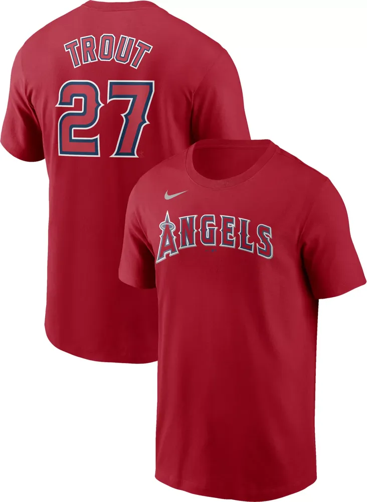 Nike Men's Los Angeles Angels Mike Trout #27 Red T-Shirt