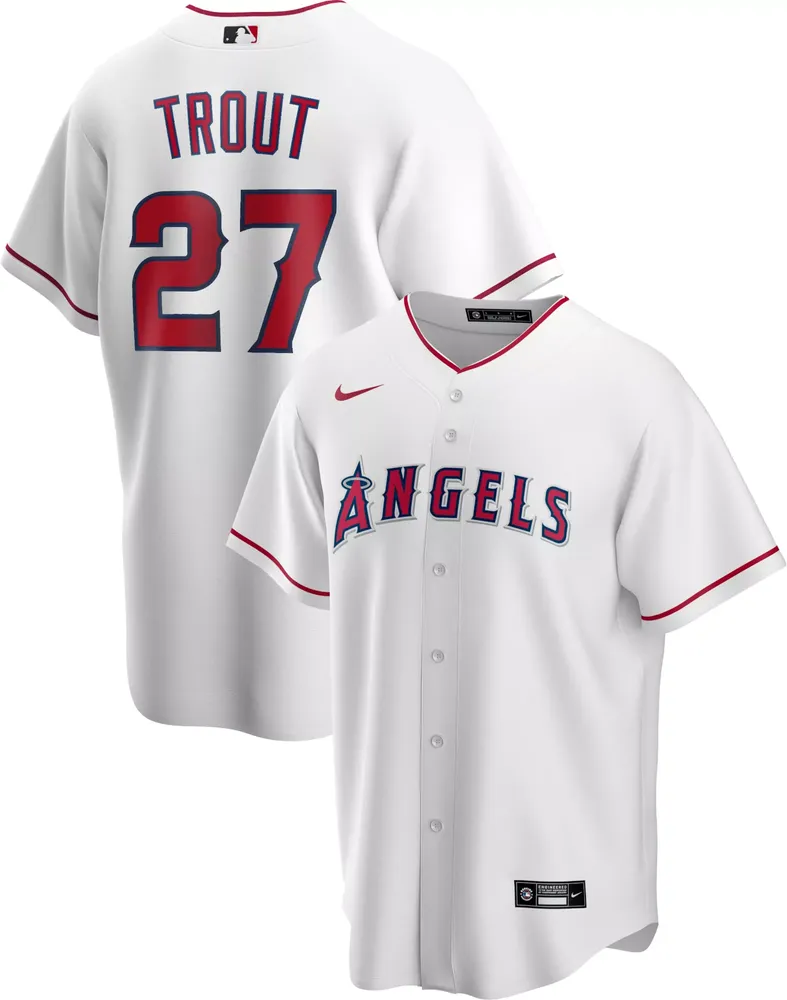 Nike Men's Replica Los Angeles Angels Mike Trout #27 Cool Base Jersey