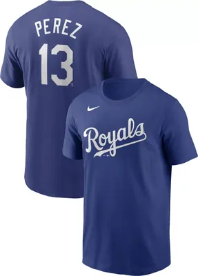 Nike Men's Kansas City Royals Salvador Perez #13 Blue T-Shirt