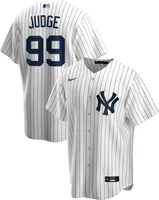 Nike Men's Replica New York Yankees Aaron Judge #99 White Cool Base Jersey