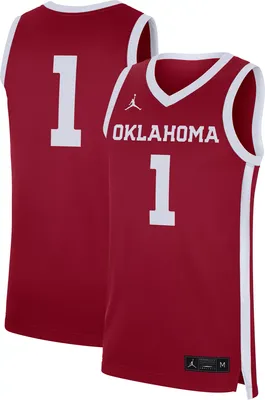Jordan Men's Oklahoma Sooners #1 Crimson Replica Basketball Jersey