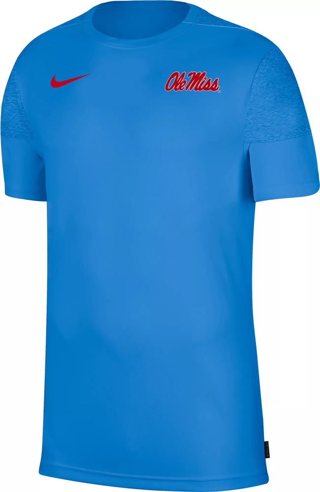 Dick's Sporting Goods Nike Men's Ole Miss Rebels Blue Top Coach UV T-Shirt