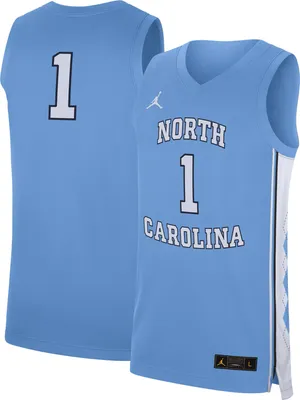 Jordan Men's North Carolina Tar Heels #1 Blue Replica Basketball Jersey