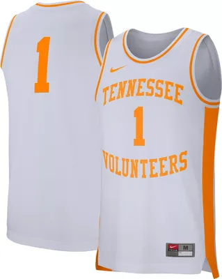 Nike Men's Tennessee Volunteers #1 Replica Retro Basketball White Jersey