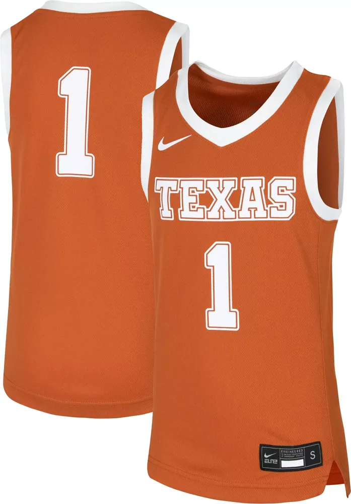 Nike Youth Texas Longhorns #1 Burnt Orange Replica Basketball Jersey