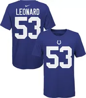 Nike Youth Indianapolis Colts Darius Leonard #53 Logo Blue T-Shirt