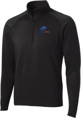 BuffaLove Men's Black Quarter-Zip Pullover