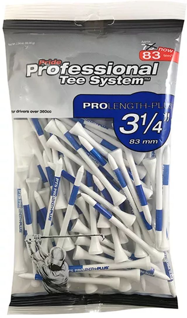 Pride Professional Tee System Performance 3.25” Golf Tees – 75-Pack