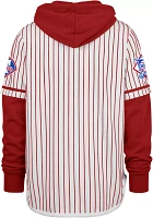 '47 Men's Philadelphia Phillies White Tri-Stop Cooperstown Pullover Hoodie