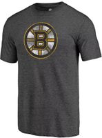 NHL Men's Boston Bruins Logo Tri-Blend Grey T-Shirt