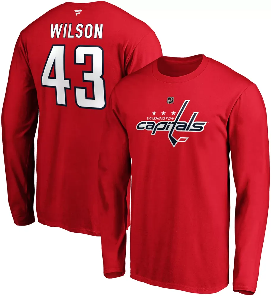 NHL Men's Washington Capitals Tom Wilson #43 Red Long Sleeve Player Shirt