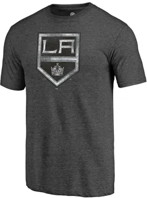 NHL Men's Los Angeles Kings Grey Logo Tri-Blend T-Shirt