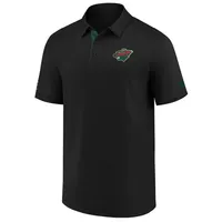 NHL Men's Minnesota Wild Travel Black Polo