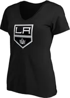 NHL Women's Los Angeles Kings Primary Logo Black V-Neck T-Shirt