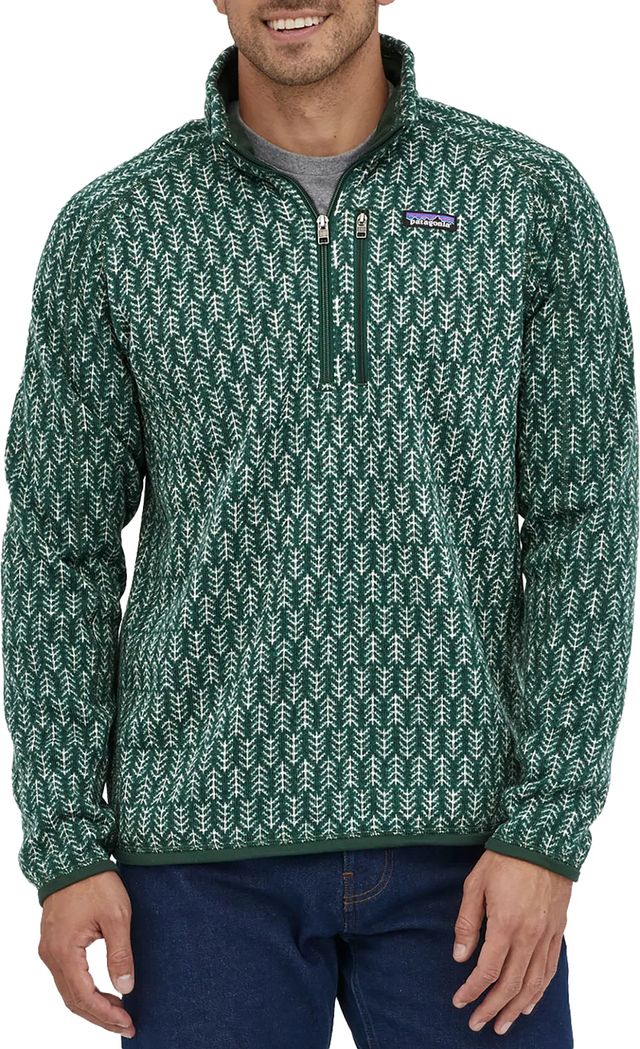 patagonia better sweater 1 4 zip pine knit northern green
