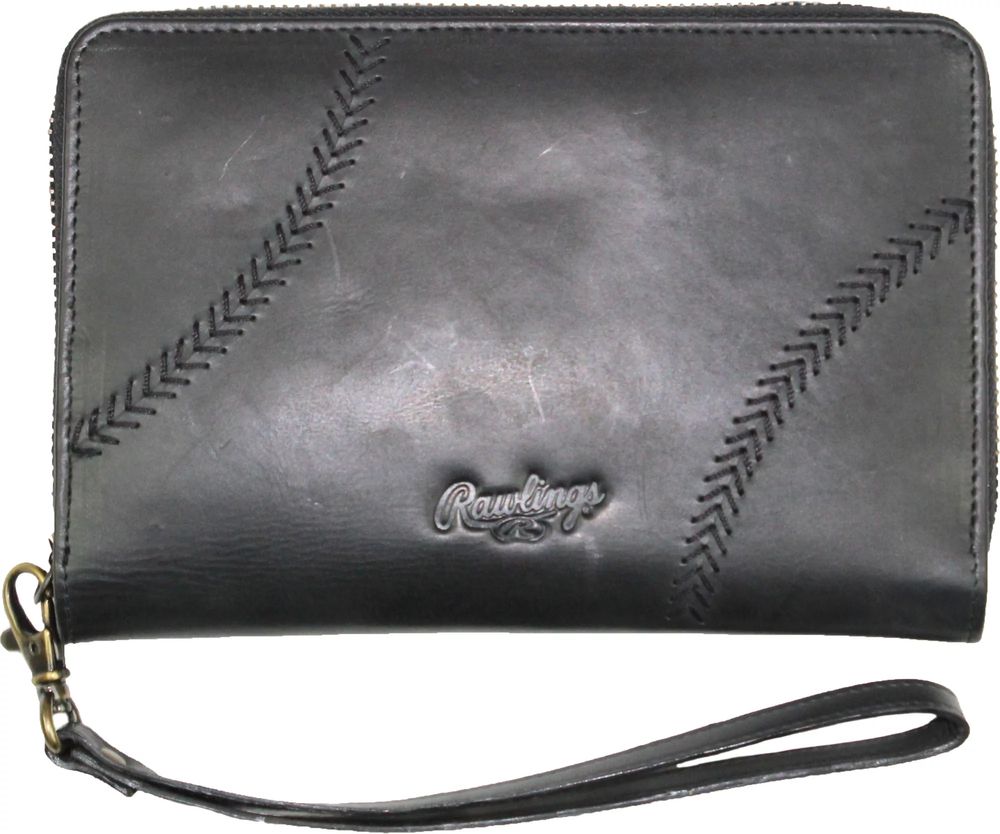 Women's Black Louisville Cardinals Leather Zipper Wallet